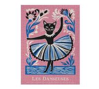 Les Danseuses Ballerina Cat Art Print Jigsaw Puzzle for Adults, 500 Piece