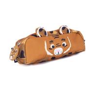 Les Deglingos 1-Zip Animal Face Pencil Case - Speculos the Tiger in Orange Les Deglingos Orange