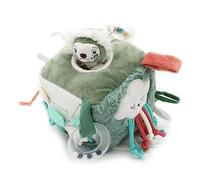Les Déglingos - Chillos Le Sloth Fabric Activity Cube - Toy with Sound and Touchscreen for Baby - Development Toy - Birth Gift - 12 cm - Green