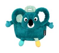 Les Déglingos - Corduroy Backpack - Berlingos le Koala- Ultra Soft - Plush - Nursery or nanny bag - Suitable from 18 months - Baby gift - Blue