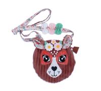 Les Deglingos Handbag Melimelos the Deer Floral Print Soft Plush Shoulder Bag