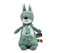 Kangaroo Plush Soft Cuddly Toy Mum & Baby Allezou Green Animal Plushie