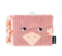 Les Déglingos - Pomelos The Ostrich Baby Photo Album - 10 Pockets 10 x 15 cm - Ideal for Nursery - Recycled Padding - Pink