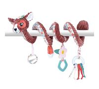 LES DEGLINGOS Melimelos la Doe Activity Spiral Toy for Babies with Sound and Touch Activities - 1 Piece - Terracotta - 40 cm Deployed
