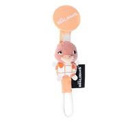 Les Deglingos Pacifier Clip - Pomelos the Ostrich in Peach Les Deglingos Peach