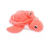 LES DÉGLINGOS PTIPOTOS by Savenou Tortoise for Mum/Baby, Coral Red - Soft Baby Plush Toy - Gift Idea for Birth - 29 cm
