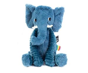Les Deglingos Ptipotos Dimoitou the Elephant Plush Blue