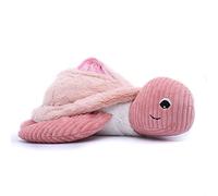 Les Deglingos Ptipotos Sauvenou the Turtle Giant Mum and Baby Plush Corduroy Toy, Pink