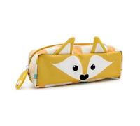 LES DÉGLINGOS - Simple School Pencil Case - Cyranos Le Renard - Kindergarten to CP - Boys and Girls - Fun Animal Pencil Case - Ages 3 and Above - Mustard Yellow