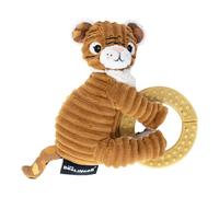 Les Deglingos Teether Speculos the Tiger Removable Plush Baby Teething Ring Toy