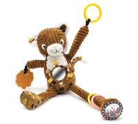 Les Deglingos Speculos the Tiger Nomad Activity Soft Toy Ochre Activity Toy for Babies Gift Idea from Birth 36 cm