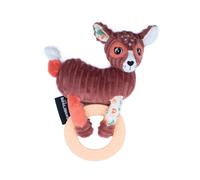 Les DéGLINGOS - Baby Teething Ring - Mix them the Biche | Plush Toy for Baby | Stimulate Toy | Recycled Filling