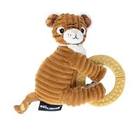 Les Deglingos Teether Speculos the Tiger Removable Plush Baby Teething Ring Toy