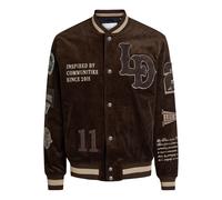 Les Deux appliqués corduroy bomber jacket - Brown S-M-L-XL