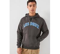 Les Deux Brady Western Arch Logo Overhead Hoodie, Dark Grey, Size Xl, Men Dark Grey