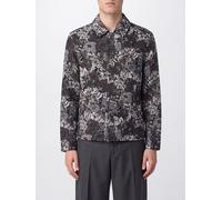 LES DEUX Floral Print Cotton Blend Shirt Jacket with a Classic Collar - Size: M - male