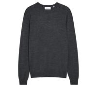Les Deux Logo Embroidered Merino Wool Jumper - Dark Grey - M