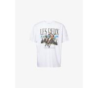 Les Deux Mens Les Deux Cole Cowboy Crewneck Cotton-Jersey T-Shirt White L