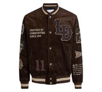 Les Deux Quilted Appliquéd Corduroy Varsity Jacket - Bronze - XL