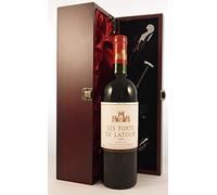 Les Forts de la Latour 1974 vintage wine in a silk lined wooden box with four wine accessories, 1 x 750ml