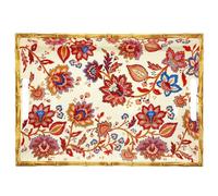 Les Jardins de la Comtesse - Large Melamine Serving Tray with Floral Handles 50 x 36 x 5 cm - Jaipur Collection