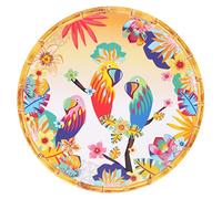 Les Jardins de la Comtesse - Large plates made of melamine - Bahia parrots - diameter 28 cm - multi-coloured - Quasi unbreakable melamine dinner service