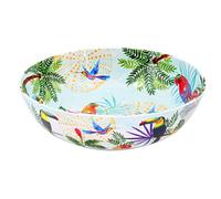 Les Jardins de la Comtesse - Large Pure Melamine Salad Bowl - Toucans de Rio - 4L / 31cm Diameter - Multi-Coloured - Almost Unbreakable MelARTmine Dinnerware Set