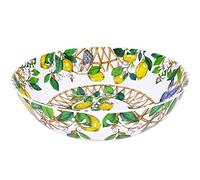 Les Jardins de la Comtesse - MelARTmine Large Melamine Salad Bowl - Capri - 4L / Ø 31 cm - Yellow Lemons - Nearly Unbreakable Tableware Service