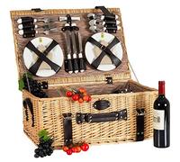 Les Jardins de la Comtesse - Picnic Basket for 6 people "Louvre", complete with insulated compartment, size : 60 x 40 x 26 cm