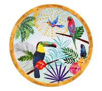 Les Jardins de la Comtesse Small Pure Melamine Dessert Plate - Rio Toucans - Diameter 23 cm - Multi-Coloured - Quasi-Unbreakable Melartmine