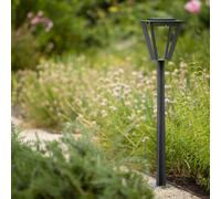 Les Jardins Metro LED solar path light with sensor, grey