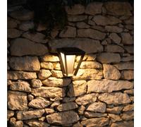 Les Jardins Metro LED solar wall light with sensor, grey