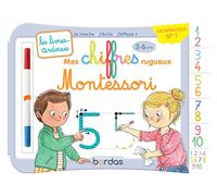 Les livres-ardoises - Mes chiffres rugueux Montessori: Avec 1 feutre effaçable 2 couleurs