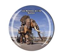 Les Machines de L'ile Nantes France Fridge Magnet Crystal Tourist Souvenir Gift Collection Refrigerator Magnetic Sticker