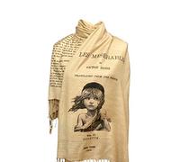 Les Misérables by Victor Hugo Shawl Scarf (English version), Beige
