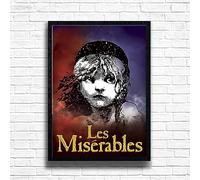 Les Miserables Poster Print, Musical Print, A4 A3 West End Broadway Theatre Show, Wall Art Deco Special Canvas West End Print, London theatre art frame options (A3 Framed (Black))