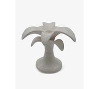 Les Ottomans White Palm Tree Ceramic Candle Stick Holder 20cm