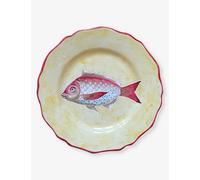 Les Ottomans Yellow Fish Hand-painted Ceramic Plate 21cm
