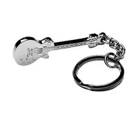 Les Paul Guitar shaped silver-plated keyring bottle opener musician gift