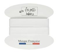 Les Petits Rubans 100% Cotton Bias Tape - 20mm Wide, 5m Long - Edge for Sewing, Upholstery, Clothing, Blankets - White