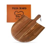 Les Plaisirs Du Chef - Pizza Peel Made of Acacia Wood - Extra Large Pizza Board 40.5 × 55.5 × 1.5 cm • Serving Board & Pizza Shovel At The Same Time - Natural Wood Pizza Plate Large & Robust