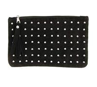 LES POULETTES BIJOUX - Clutch Bag Brown Suede Studded