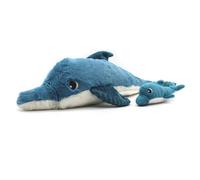 Les Ptipotos Darcy The Dolphin Mum & Baby Blue