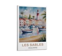 Les Sables D'olonne Vintage Travel Poster 16x24inch(40x60cm) Print Home Bedroom Office Living Room Decor Canvas