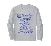 Les sardines crafting the currents sardine graphic Long Sleeve T-Shirt