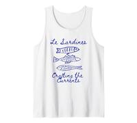 Les sardines crafting the currents sardine graphic Tank Top