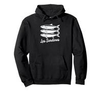Les Sardines French Bistro Nautical Seafood Art Pullover Hoodie