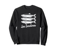 Les Sardines French Bistro Nautical Seafood Art Sweatshirt