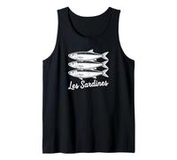 Les Sardines French Bistro Nautical Seafood Art Tank Top