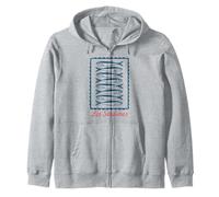 Les Sardines Retro Seafood Mediterranean Vibes Zip Hoodie